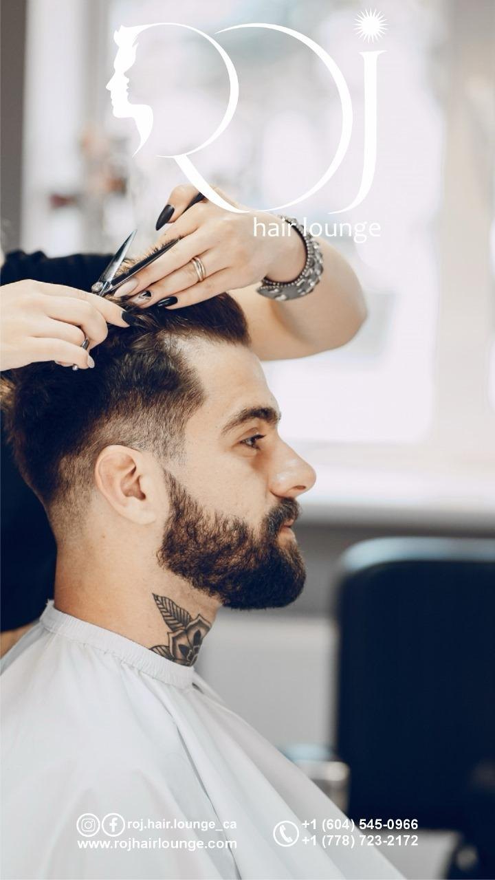Scissor cut and beard shaping